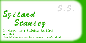 szilard stanicz business card